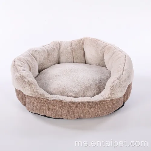 Fabrik Jacquard Dikeluarkan Soft Snuggle Dog &amp; Bed Cat Bed